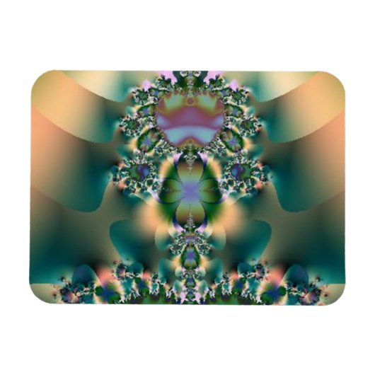 フォーリーフクローバー抽象芸術ネックレス マグネット (横)