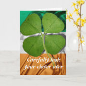 フォーリーフクローバー カード (黄色い花)