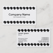 フォーリーフクローバー – ブラックオンホワイト 名刺 (正面/裏面)