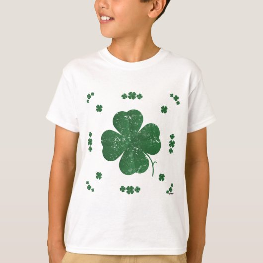 フォーリーフクローバー – ヴィンテージスタイル Tシャツ (正面)