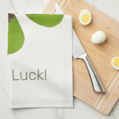 フォーリーフラッキークローバーSt patricks dayグッドラック キッチンタオル (四つ折り)