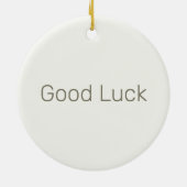 フォーリーフラッキークローバーSt patricks dayグッドラック セラミックオーナメント (裏面)