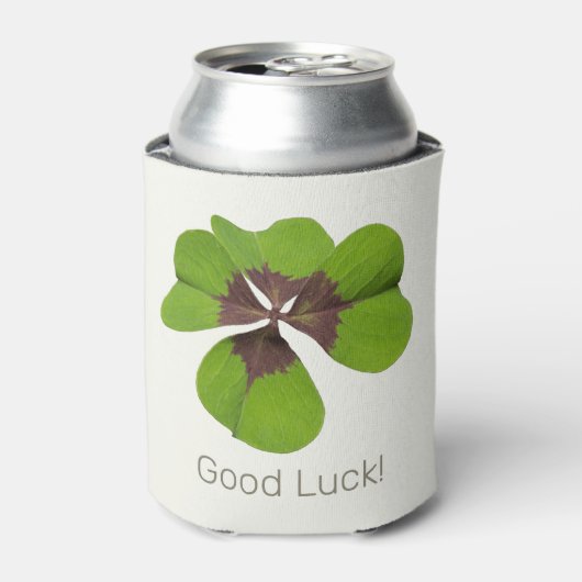 フォーリーフラッキークローバーSt patricks dayグッドラック 缶クーラー (缶正面)