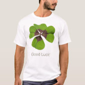 フォーリーフラッキークローバーSt patricks dayグッドラック Tシャツ (正面)
