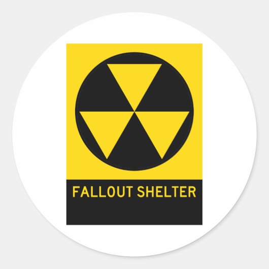 フォールアウトシェルターハイウェイサイン ラウンドシール (正面)