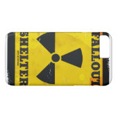 フォールアウトシェルター ビンテージ警告ポスター Case-Mate iPhoneケース (裏面(横))