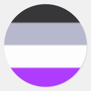 フォールアセクシュアルプライド国旗 ラウンドシール