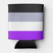 フォールアセクシュアルプライド国旗 缶クーラー (正面)