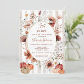 フォールインラブ秋ワイルドフラワーブライダルシャワー 招待状 (スタンド正面)