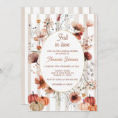 フォールインラブ秋ワイルドフラワーブライダルシャワー 招待状 (正面/裏面)