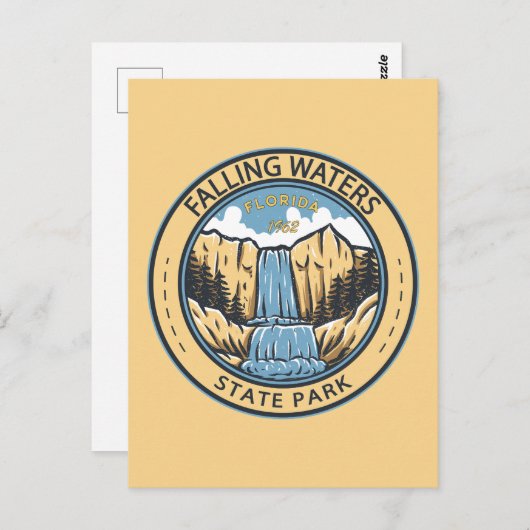 フォールウォーターズ州パークフロリダバッジ ポストカード (正面/裏面)
