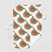 フォールオレンジフクロウヴィンテージハロウィニー ゴルフタオル (インサイチュ)