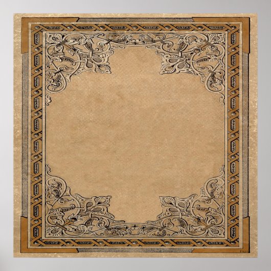 フォールオールド結び糸細工紙 ポスター (正面)