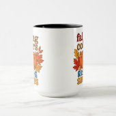 フォールカラーズライジングスマイル秋引用文 マグカップ (中央)