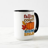 フォールカラーズライジングスマイル秋引用文 マグカップ (正面右)