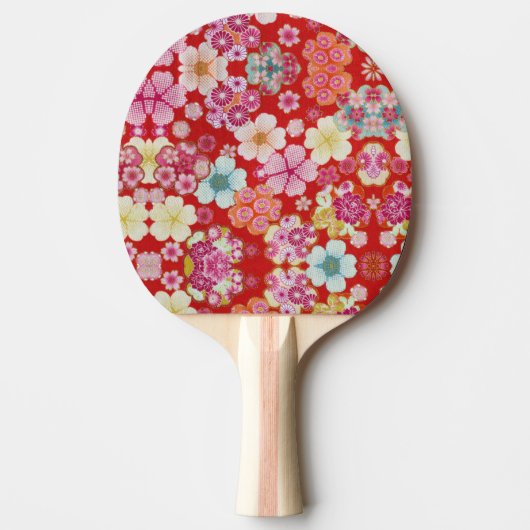 フォールクリムゾンフローラキリメン 卓球ラケット (正面)
