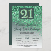 フォールグリーングリッター21歳パーティー 招待状 (正面/裏面)