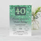 フォールグリーングリッター40歳のパーティー 招待状 (スタンド正面)