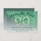 フォールグリーングリッター90誕生日 セーブザデート (正面/裏面)