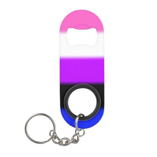 フォールゲンダー流体プライドフラグ キーホルダー栓抜き (正面)