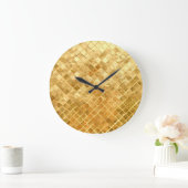 フォールゴールデンチェッカーボード ラージ壁時計 (ホーム)