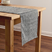 フォールシルバーおよびブラックグリッターグラデーション ショートテーブルランナー (インサイチュ)