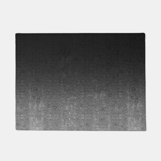 フォールシルバーおよびブラックグリッターグラデーション ドアマット (正面)