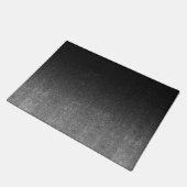 フォールシルバーおよびブラックグリッターグラデーション ドアマット (アングル)