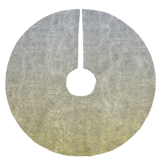 フォールシルバーおよび金ゴールドグリッター勾配 ブラッシュドポリエステルツリースカート (正面)