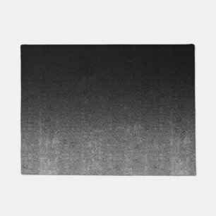 フォールシルバー&ブラックグリッターグラデーション ドアマット