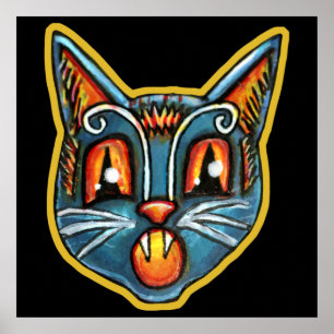 フォールスカレディキャットヴィンテージハロウィニー ポスター