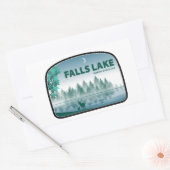 フォールズ湖 ノースカロライナ州 鹿 長方形シール (封筒)