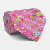 フォールチリメンピンクフローラ ネクタイ (ロール)