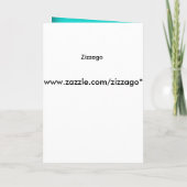 フォールディングカードキンセアニェラアクアティール（緑がかった色）グリッターティアラ 招待状 (裏面)