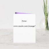 フォールディングカードキンセアニェラパープルグリッターティアラ 招待状 (裏面)