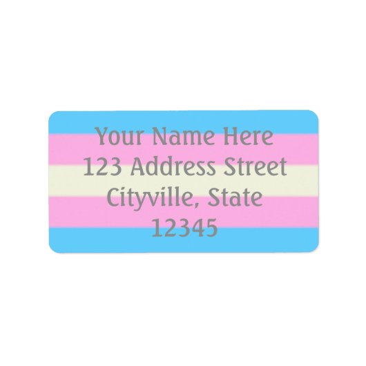 フォールトランスジェンダープライド国旗 ラベル (正面)