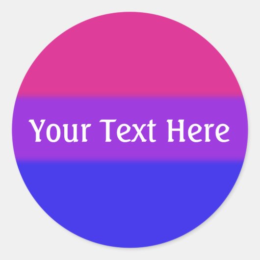 フォールバイセクシャルプライド国旗 ラウンドシール (正面)