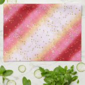 フォールピンク桜サンライズ キッチンタオル (折り畳み)