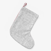フォールホワイトレース スモールクリスマスストッキング (正面 (吊り時))
