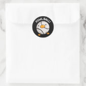 フォールボールおもしろいスポーツプンダークBG ラウンドシール (バッグ)