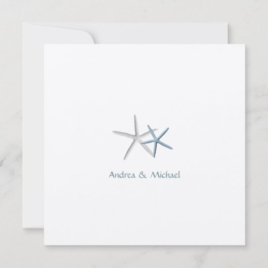 フォールリングスターズスクエアカスタムウェディング招待状 招待状 (正面)