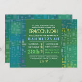 フォールリングスターズ&スクウェアバーバルミツワー招待状 招待状 (正面/裏面)