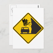 フォールリングピアノゾーン高速道路の標識 ポストカード (正面/裏面)