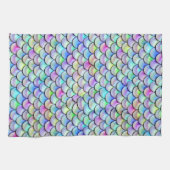 フォールレインボーバブルマーメイドはかりで測 キッチンタオル (横)