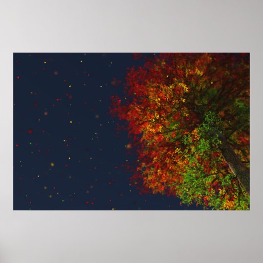 フォールレインボープリント ポスター (正面)