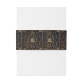 フォールレザーと金ゴールド 招待状ベリーバンド (裏面例)