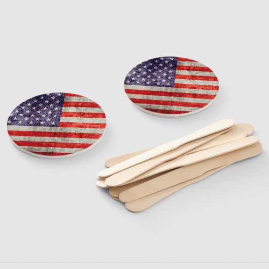 フォールンアンティークアメリカ国旗 ハンドファン (組立なし)