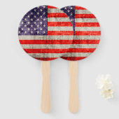 フォールンアンティークアメリカ国旗 ハンドファン (正面&裏面)