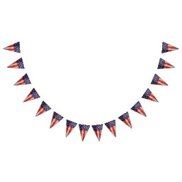 フォールンアンティークアメリカ国旗 バンティングフラッグ