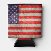 フォールンアンティークアメリカ国旗 缶クーラー (正面)